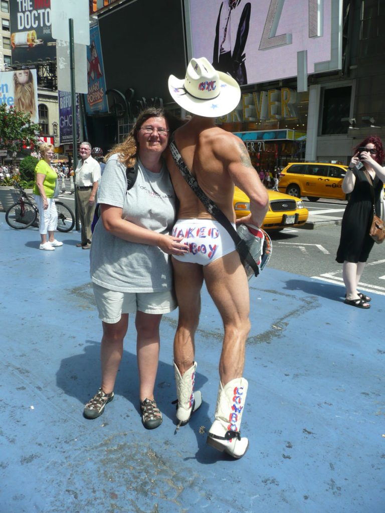 I touched Naked Cowboy’s butt