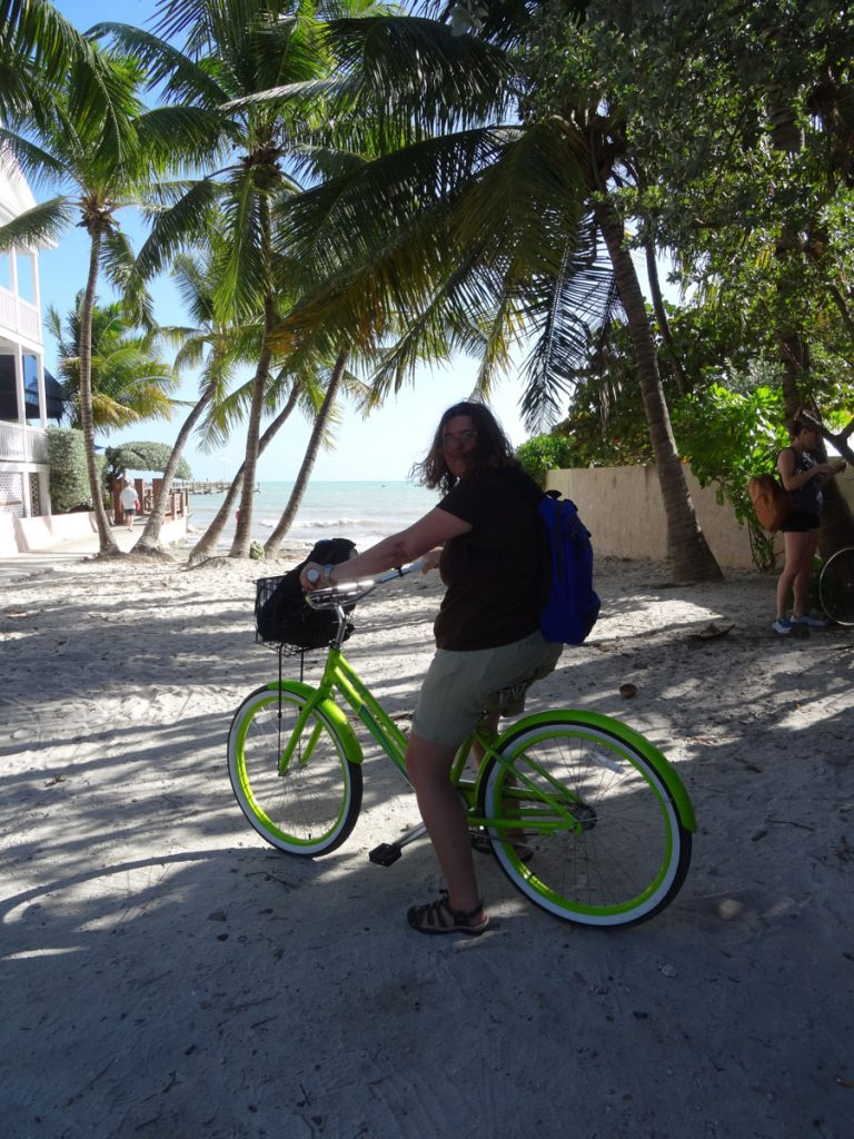 Biking through Key West